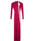 BBX Brand Aluya Mesh Maxi Dress - Deep Cherry Red UK 10