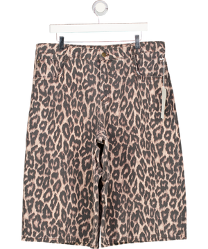 ANTHROPOLOGIE Beige Pilcro Cheetah-print Bermuda Shorts W33