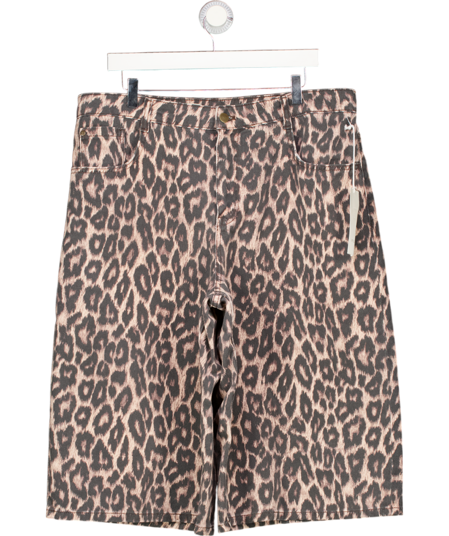ANTHROPOLOGIE Beige Pilcro Cheetah-print Bermuda Shorts W33