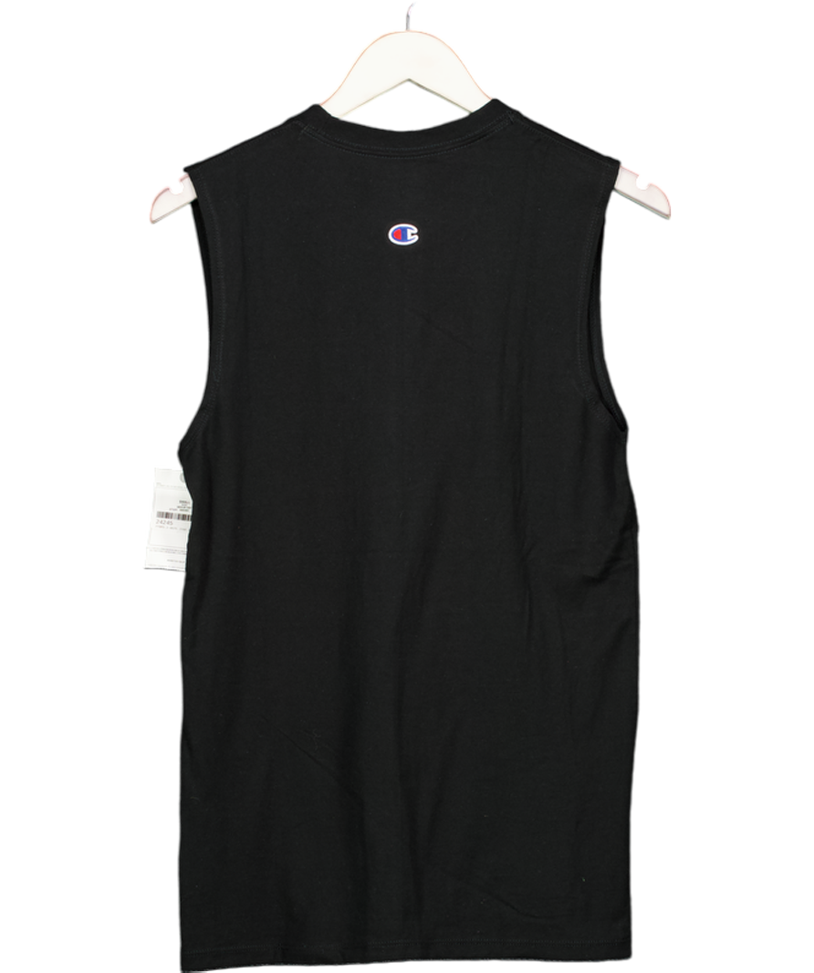 Champion Black Stars & Stripes Muscle Fit Tank Top UK S