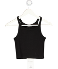 WARDROBE NYC Black Cropped Ribbed Tank Top UK S