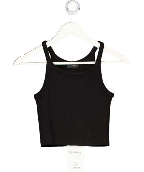 WARDROBE NYC Black Cropped Ribbed Tank Top UK S