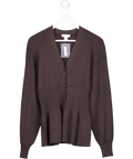 ALIGNE Chocolate Brown Waisted Cardigan UK M
