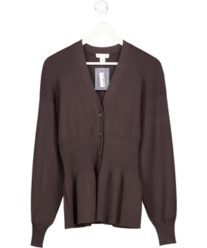ALIGNE Chocolate Brown Waisted Cardigan UK M