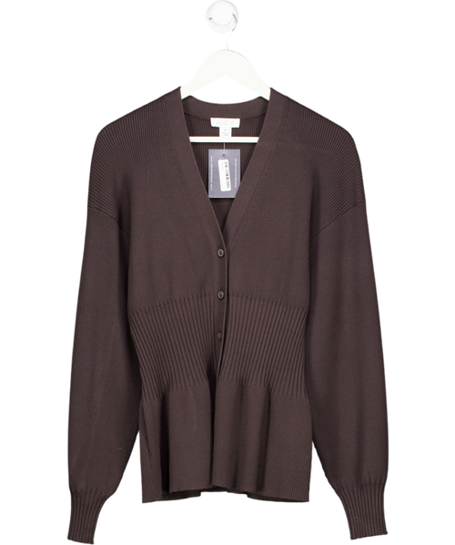 ALIGNE Chocolate Brown Waisted Cardigan UK M