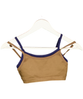 The Upside Brown & Navy Form Seamless Kelsey Sports Bra UK XS