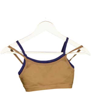 The Upside Brown & Navy Form Seamless Kelsey Sports Bra UK XS