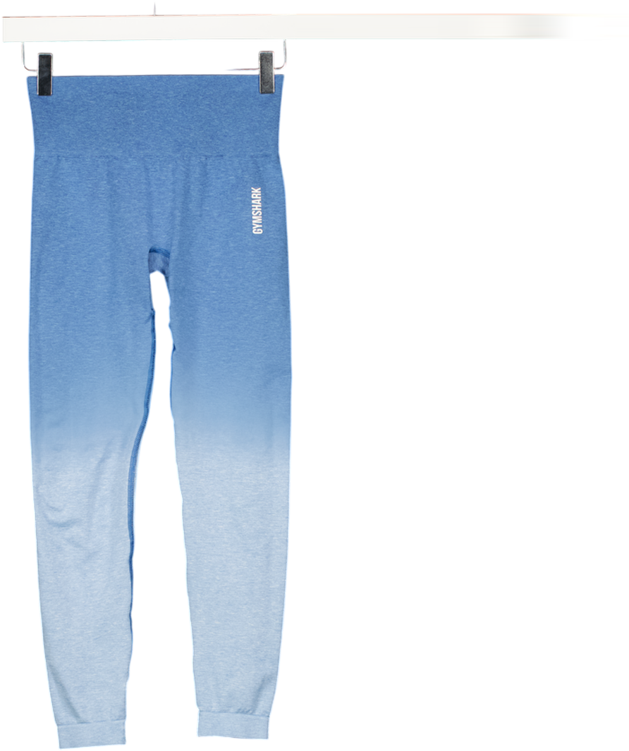GYMSHARK Blue Activewear Leggings UK S