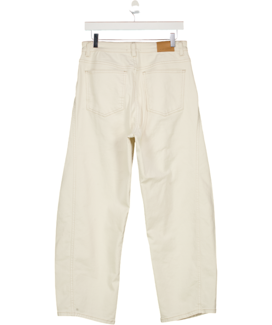MINT VELVET Cream Barrel Leg Jeans UK 12