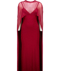 ASOS Dark Red Exaggerated Cape Maxi Dress UK S