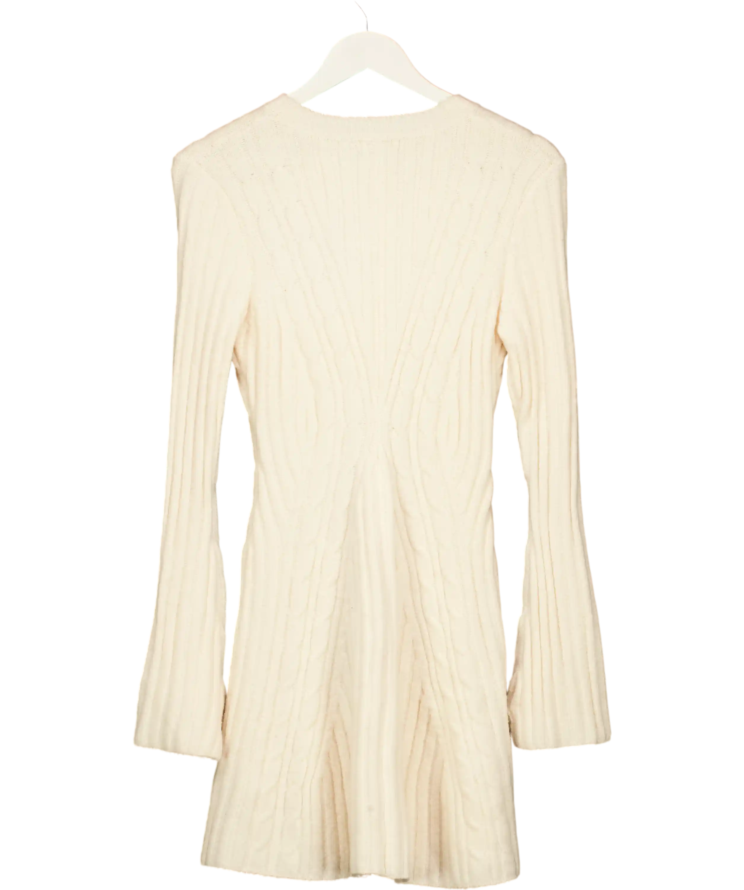 FRIENDS LIKE THESE  Cream Cable Knit Fit & Flare Mini Dress UK 10