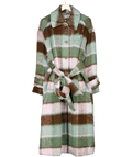 Free People Green Dalton Cosy Brushed Woolen Coat UK S