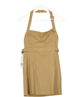 ZARA Brown Buckle Detail Backless Mini Dress UK S
