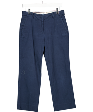 Jigsaw Navy Blue Classic Chino Trousers UK 8