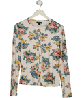 Nobody's Child Cream Floral Printed Cardigan UK S