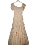 Needle & Thread Elia Off-shoulder Gown In Beige UK 6