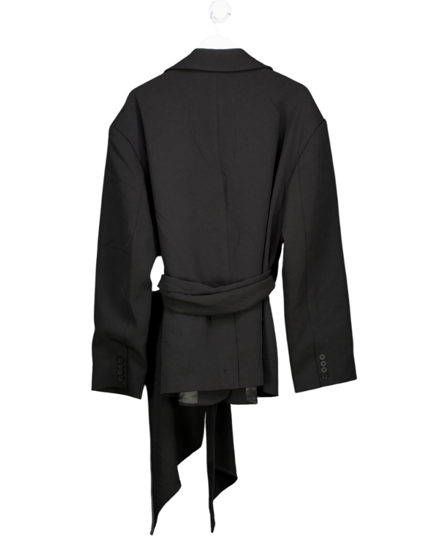 ASOS Black Tie Waist Single Breasted Blazer UK L