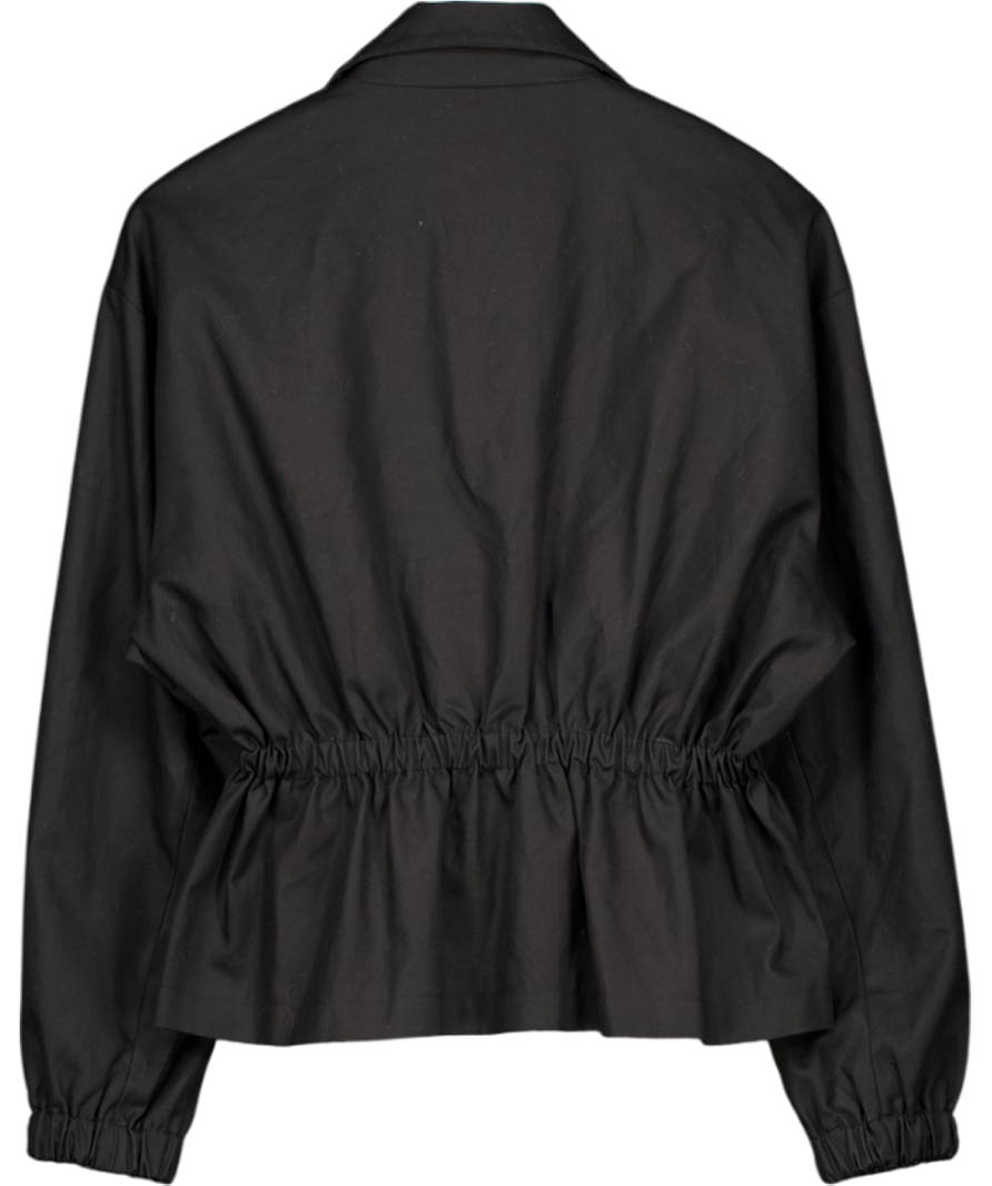 SCANLAN THEODORE Black Cotton Zip Waisted Jacket UK 8
