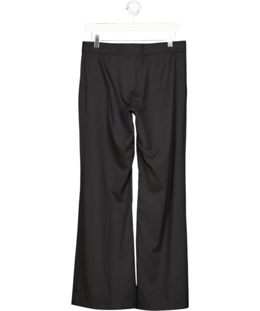Stella McCartney Black Stretch Wool Wide Leg Pants W38