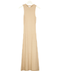 PRETTY LAVISH Beige Waffle Textured Knit Midi Dress UK S