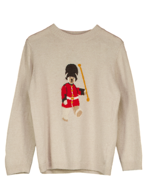 BEATRICE & GEORGE Beige Kings Guard Bear Cashmere Blend Sweater 5 Years