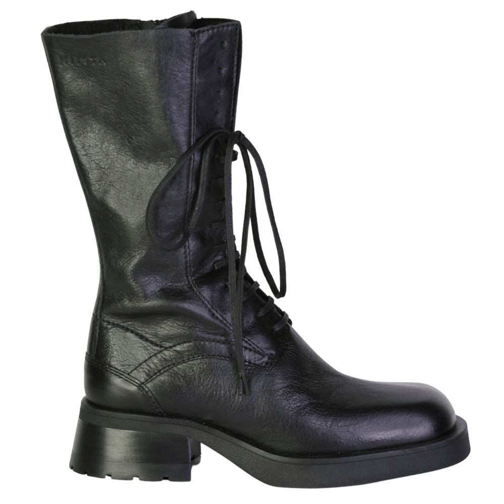 MIISTA Vel Black Natural Leather Boots UK 6 EU 39 👠