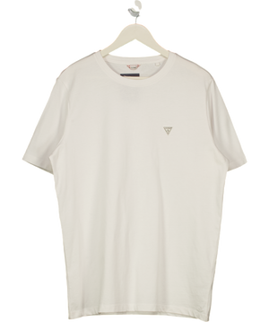 Guess White Modal Blend T-shirt UK M