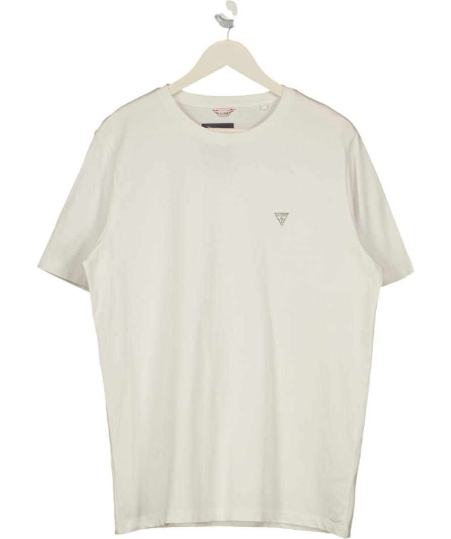 Guess White Modal Blend T-shirt UK M