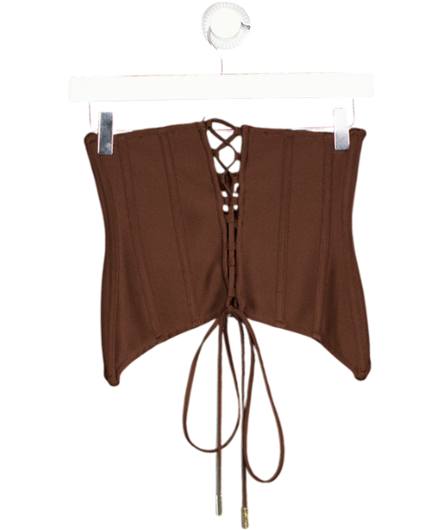 MURCI Brown Tie Up Corset UK 8