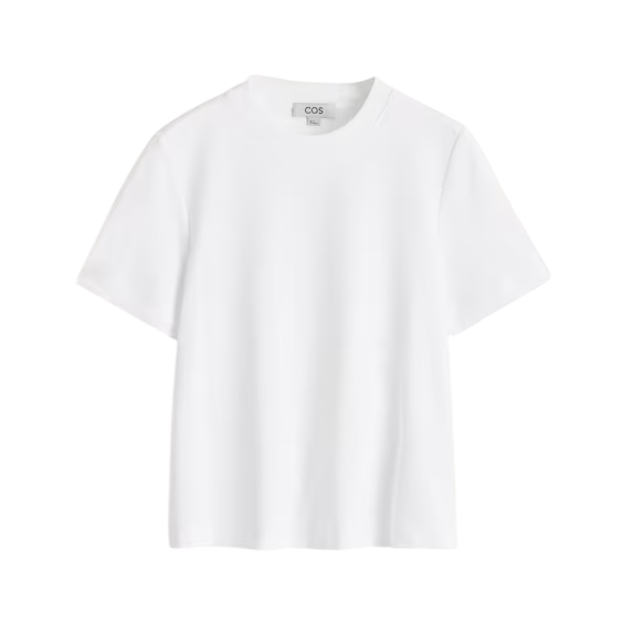 COS White Clean Cut Regular T-shirt UK S