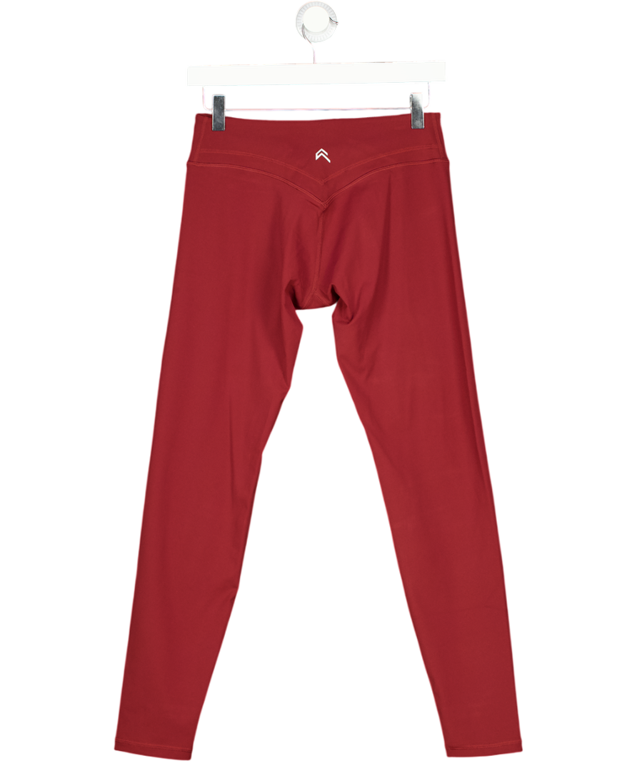 ONER ACTIVE Burgundy Red Activewear Leggings UK L