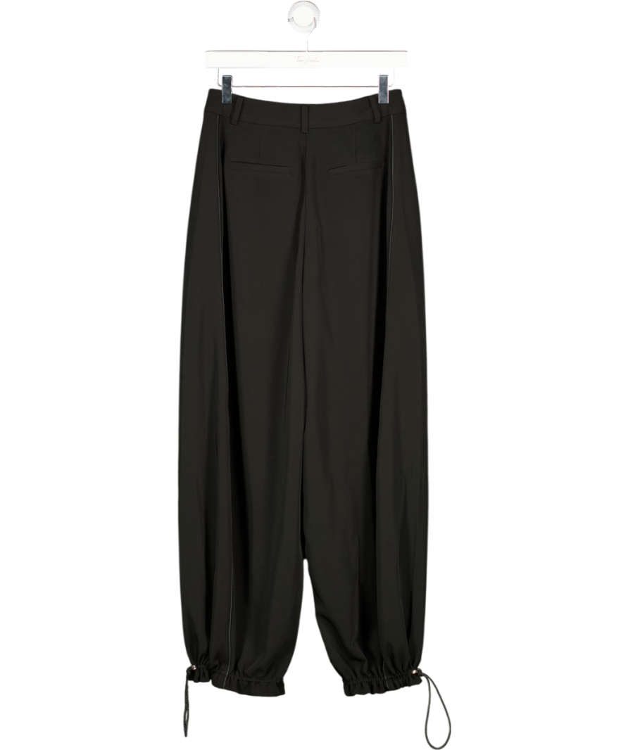 ASOS Black Balloon Trousers With Drawstring Cuff Detail UK 8