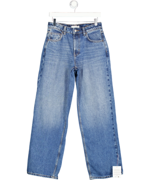 TOPSHOP Cinch Low Rise Relaxed Jeans In Vintage Blue L32 W26