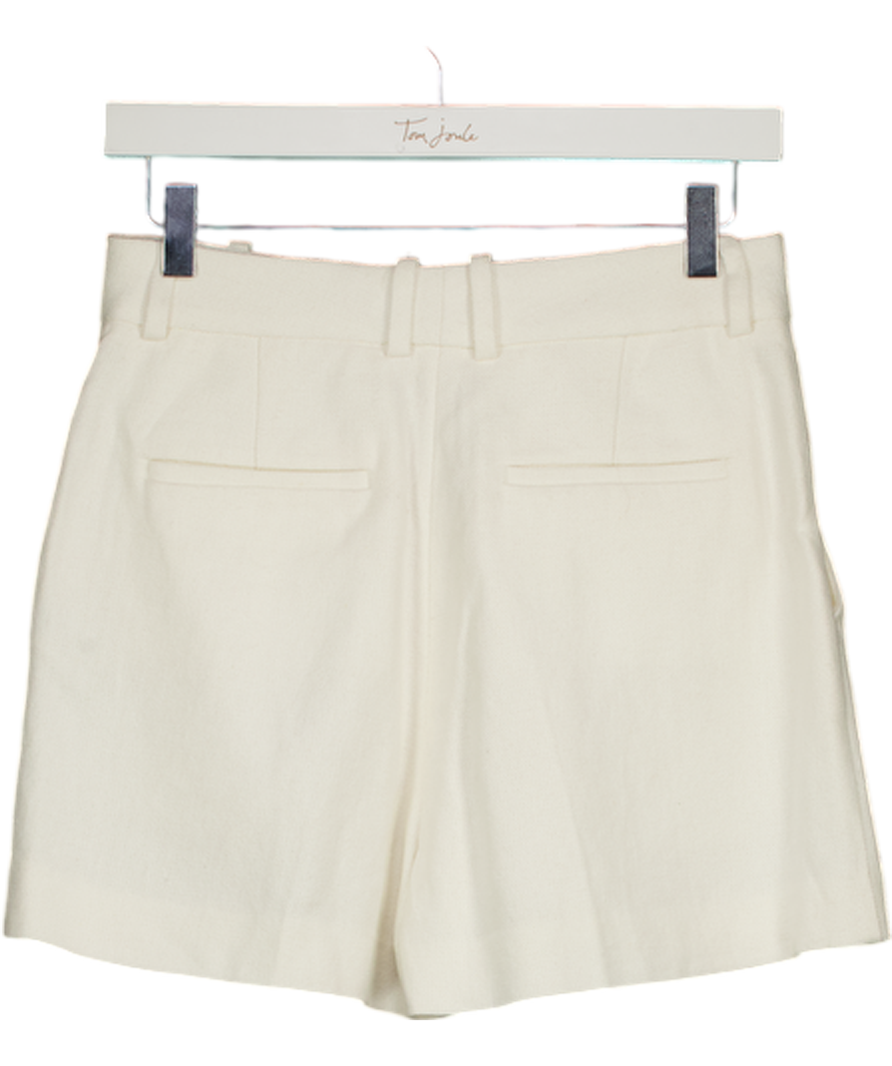 REISS Linen-blend Tailored Shorts In White UK 6