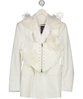 Danil Antsiferov White Soft Dramatic Corset Blazer Sz50 UK M