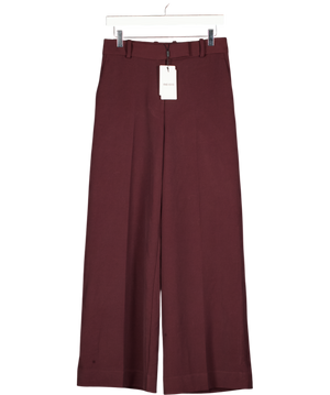 REISS Berry Red Berry Gabi Slim-fit Suit Trousers UK 8