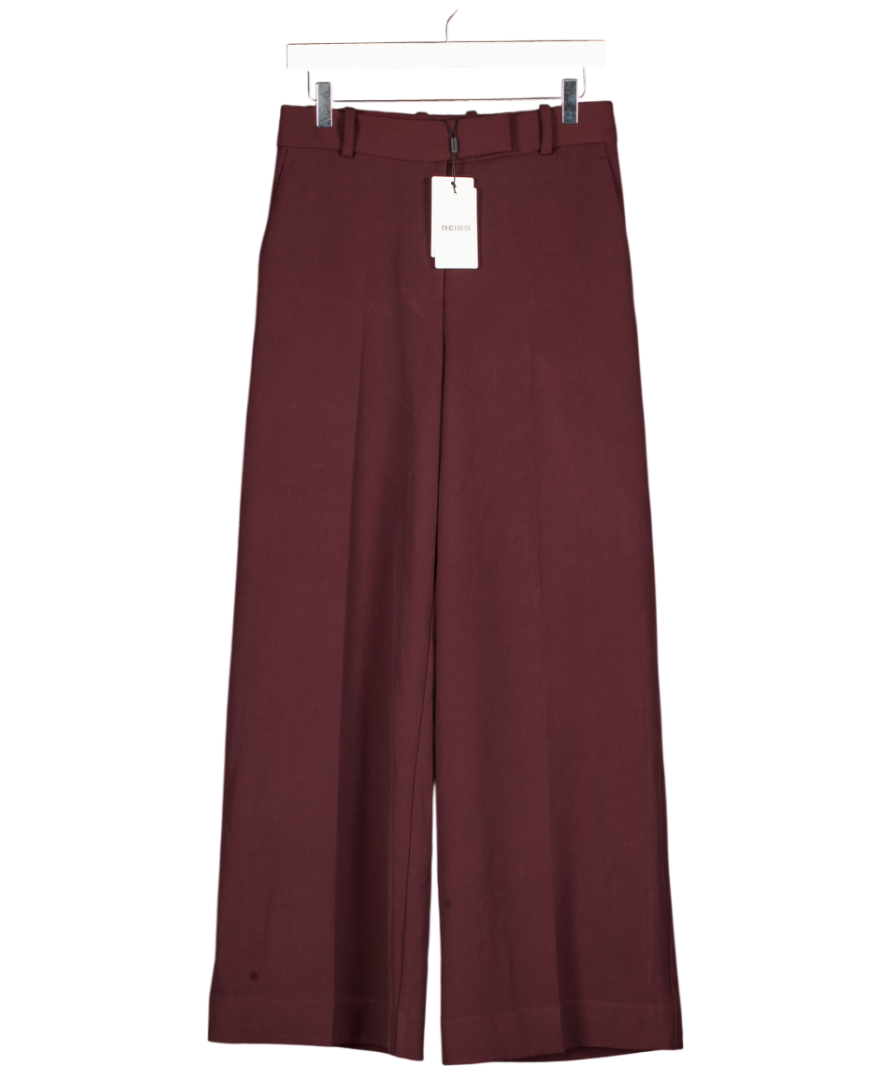 REISS Berry Red Berry Gabi Slim-fit Suit Trousers UK 8
