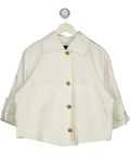 DONNA KARAN Weekend White Boxy Fit Jacket UK XS
