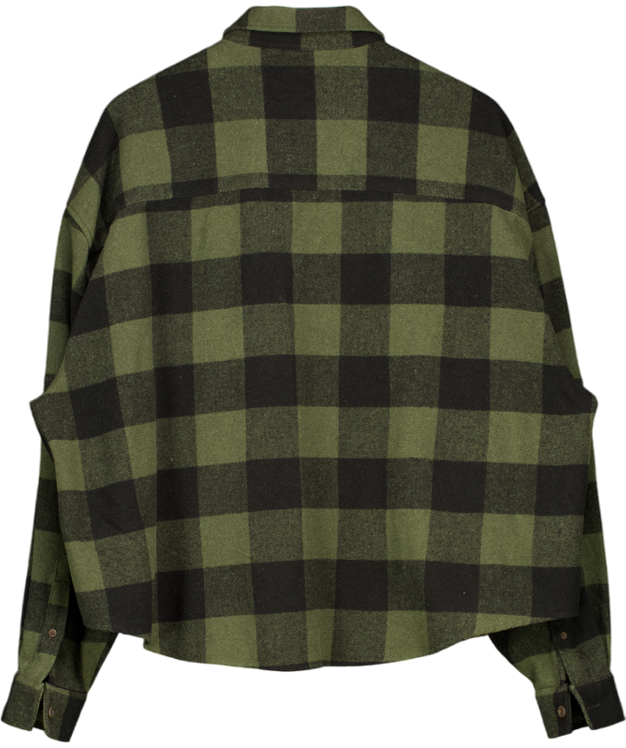 ASOS Green Check Flannel Overshirt UK L