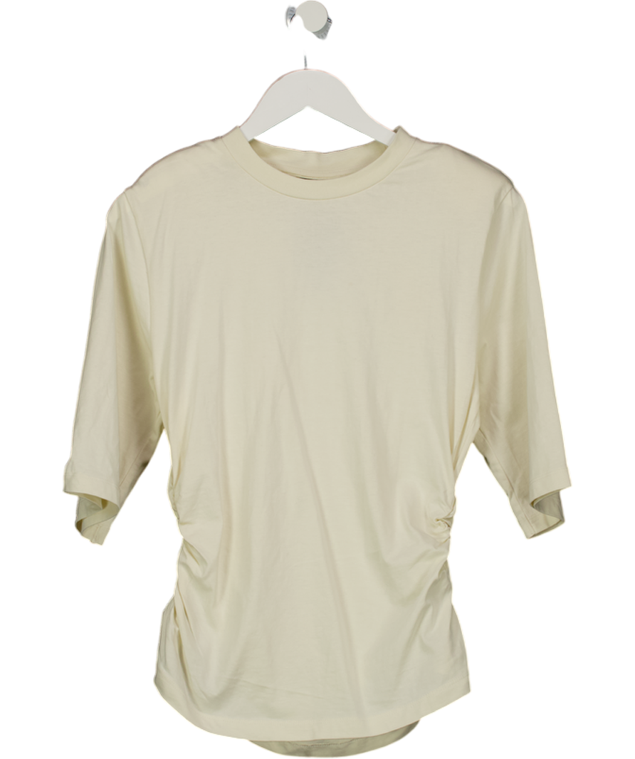ASOS Cream Shoulder Padded T-shirt UK S