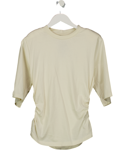 ASOS Cream Shoulder Padded T-shirt UK S