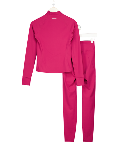 ADANOLA 2-piece Pink Long Sleeve Zip Top (uk M) & Leggings ( Uk S) Set - Tall Fit UK S/M