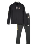 Holland Cooper Black 2-piece Logo Base Layer Top & Leggings Set UK M