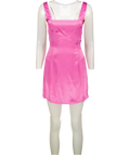 MESHKI Carina Tie Back Mini Slip Dress - Pink UK XXS