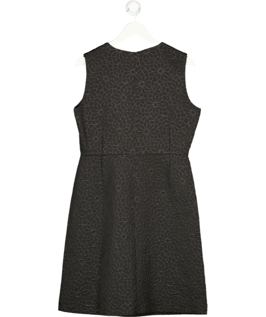 MAXMARA Black Jaquard Daisy Embossed Shift Dress UK 16