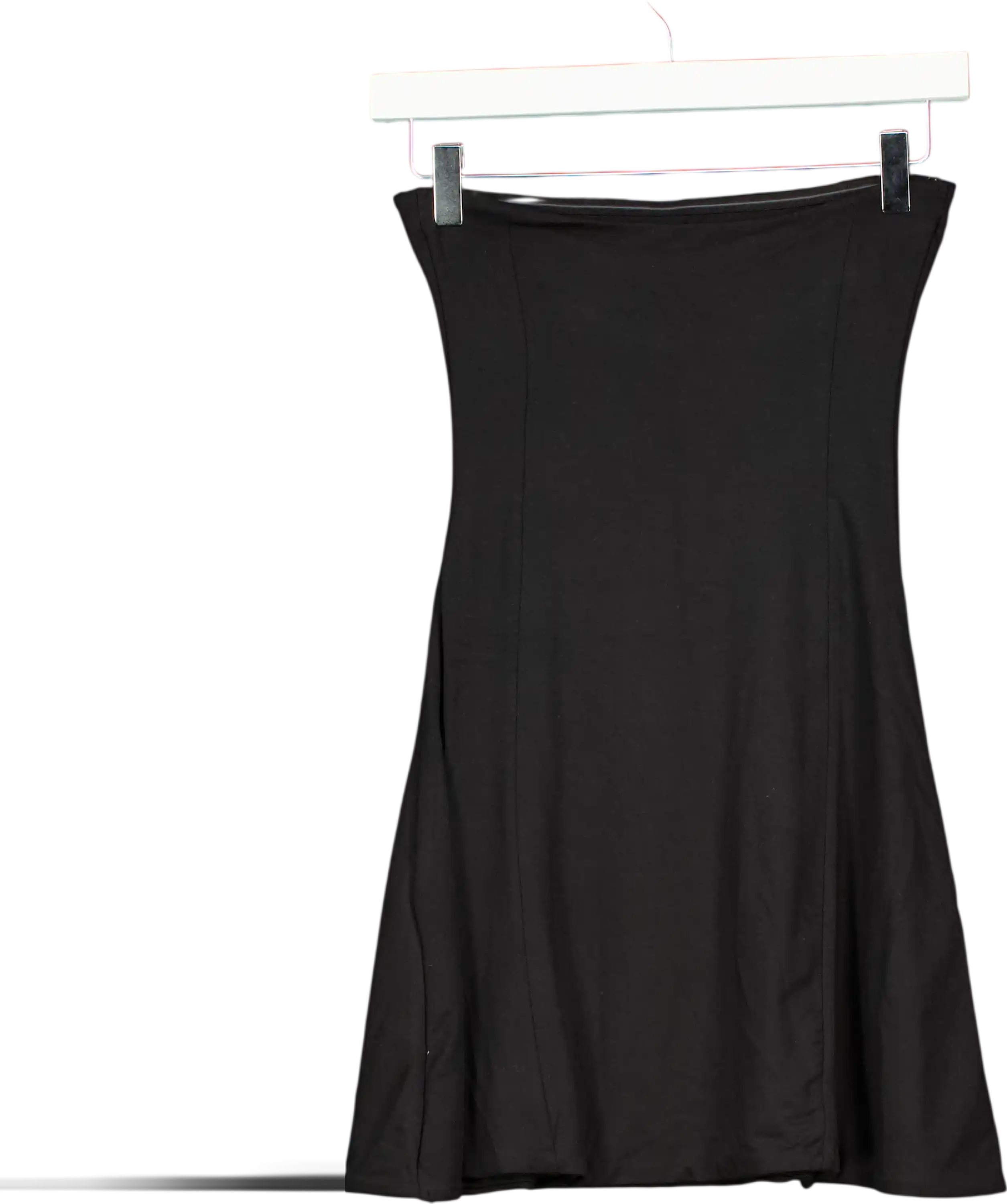 Oh Polly Black Bandeau Jersey Mini Dress UK 8