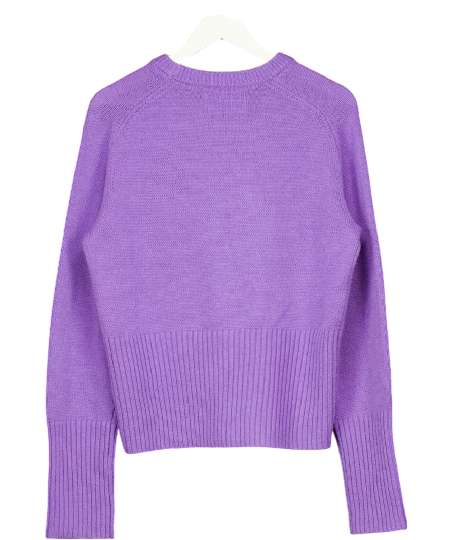 ZARA Purple Crew Neck Crop Knit Sweater UK S