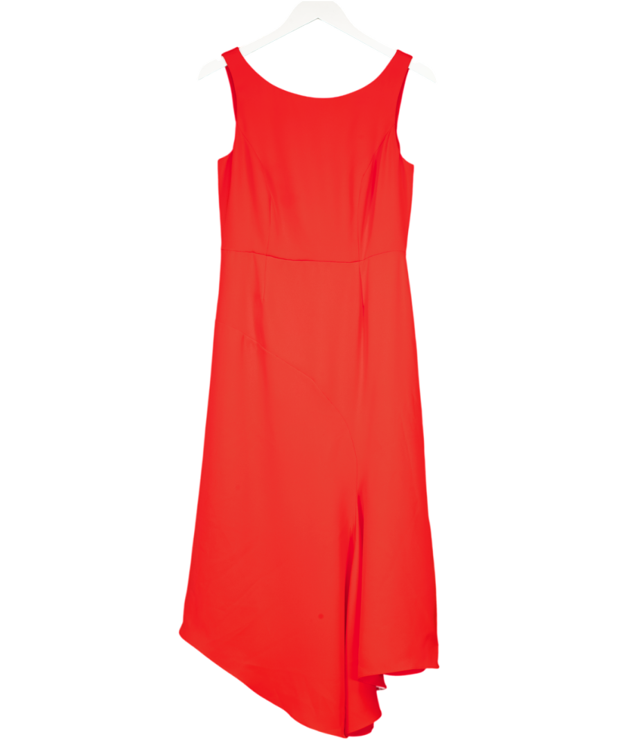 Phase Eight Red Asymmetric Hem Midi Dress UK 10