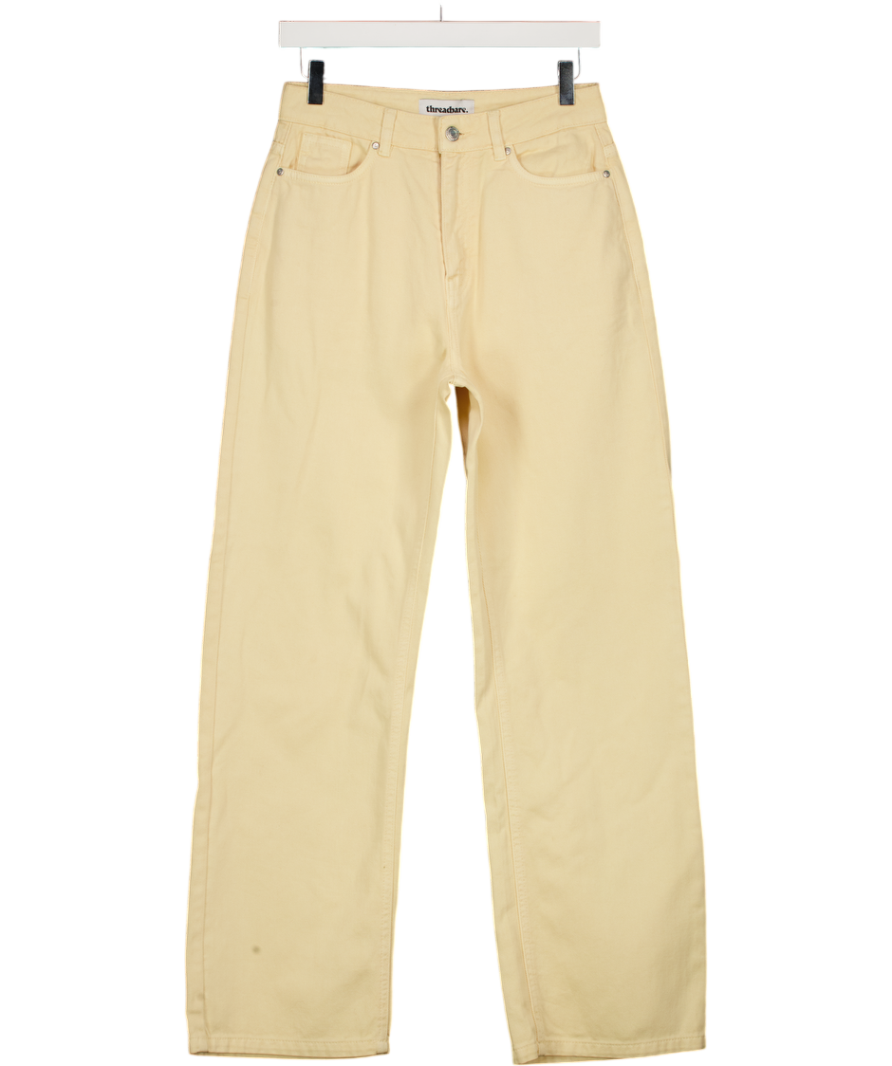 THREADBARE Straight Leg Jeans In Yellow UK 8