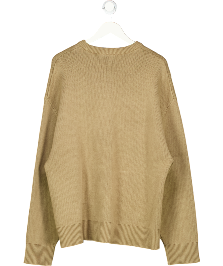 WEEKDAY Brown Oversize Cotton Sweater UK L